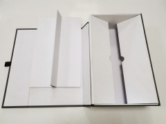 FSC grey Special paper double wine glass bottle Foldablegift packaging magnetic boxes